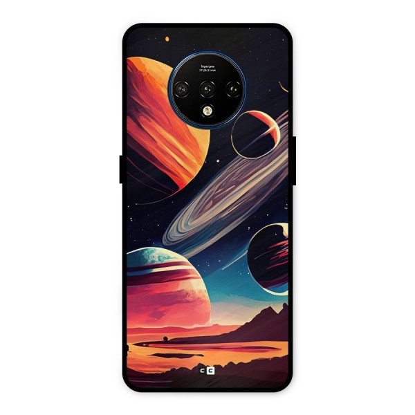 Space Planets Metal Back Case for OnePlus 7T