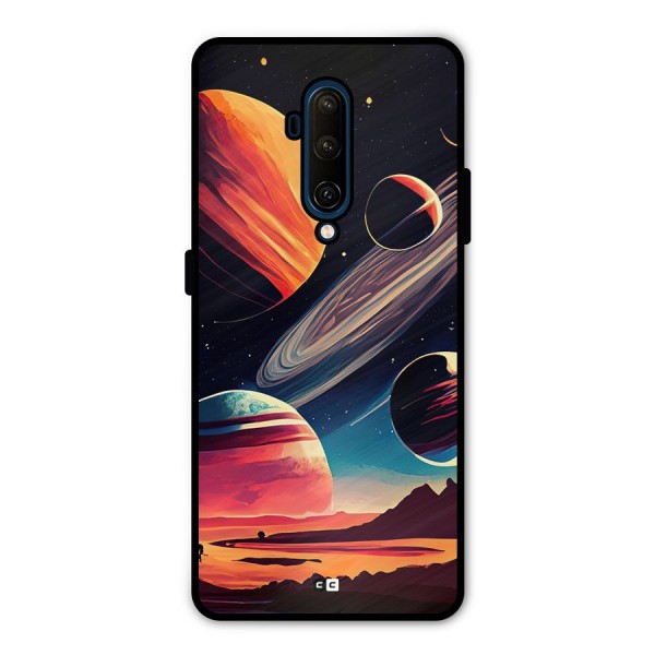 Space Planets Metal Back Case for OnePlus 7T Pro