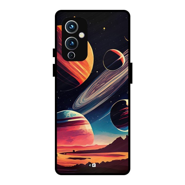 Space Planets Metal Back Case for OnePlus 9