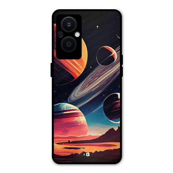 Space Planets Metal Back Case for Oppo F21s Pro 5G