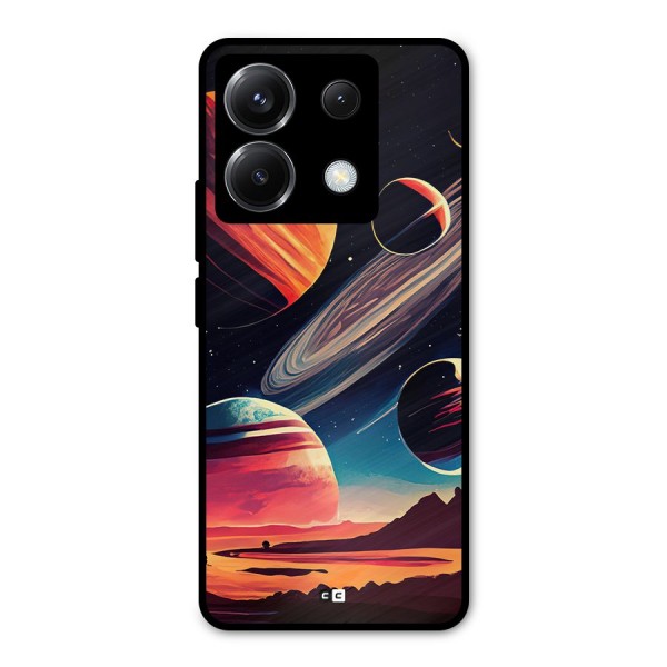Space Planets Metal Back Case for Poco X6
