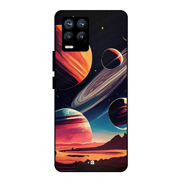 Space Planets Metal Back Case for Realme 8 Pro