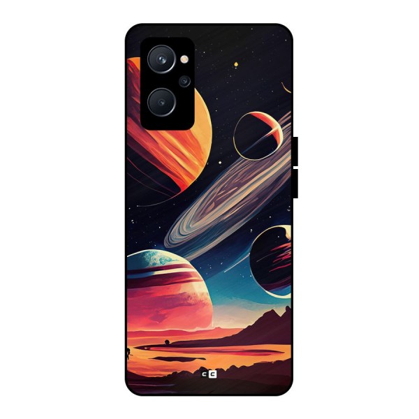 Space Planets Metal Back Case for Realme 9i 5G