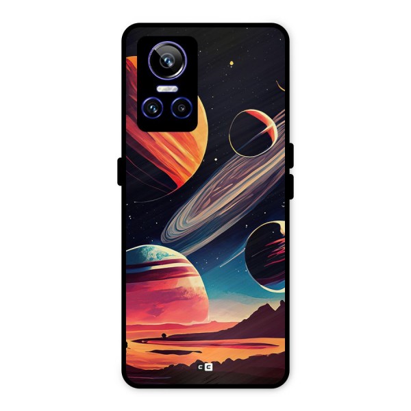 Space Planets Metal Back Case for Realme GT Neo 3