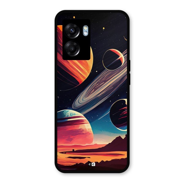 Space Planets Metal Back Case for Realme Narzo 50 5G