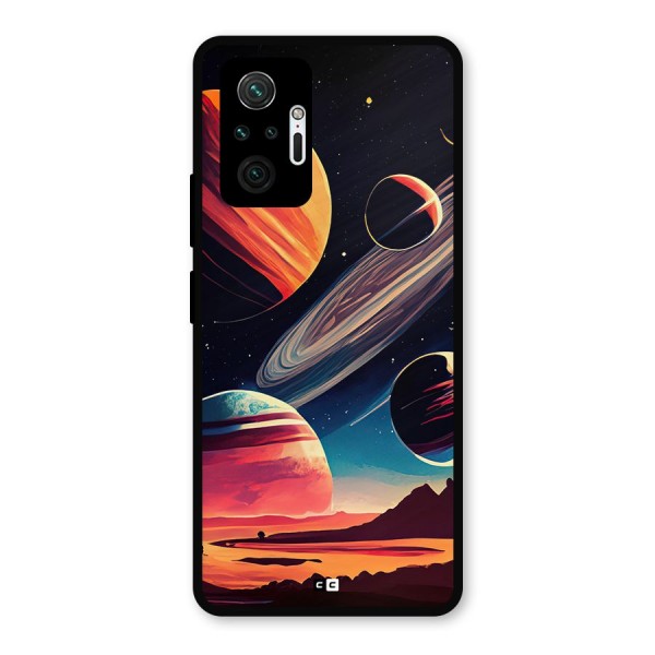 Space Planets Metal Back Case for Redmi Note 10 Pro Max