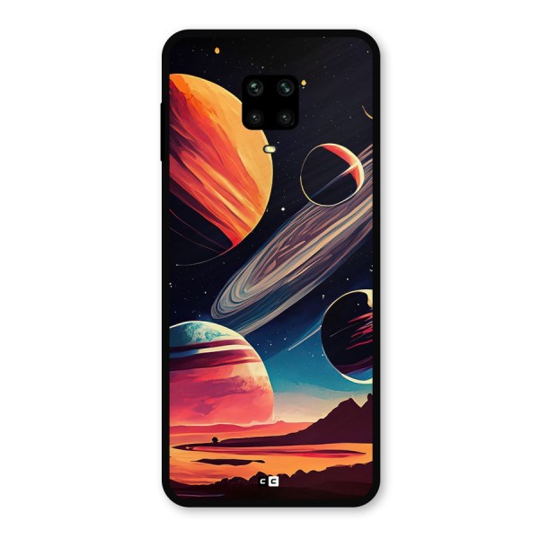 Space Planets Metal Back Case for Redmi Note 9 Pro Max