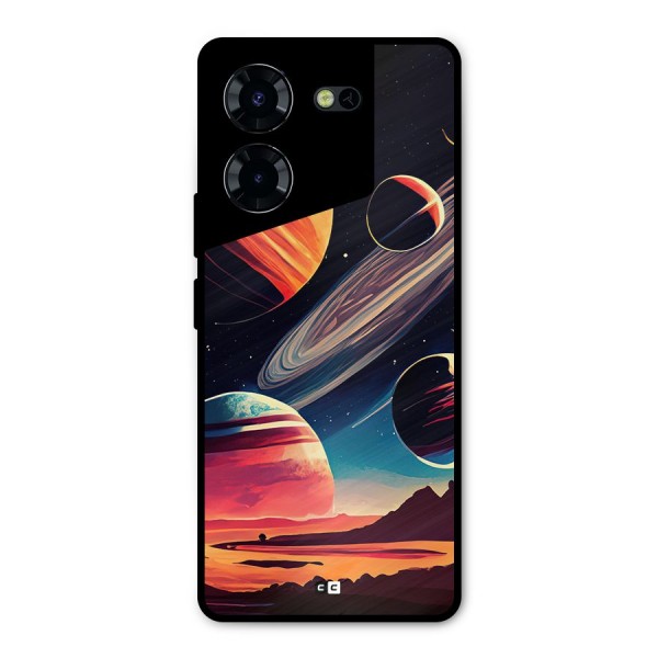 Space Planets Metal Back Case for Tecno Pova 5 Pro 5G