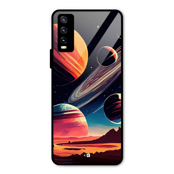 Space Planets Metal Back Case for Vivo Y20i