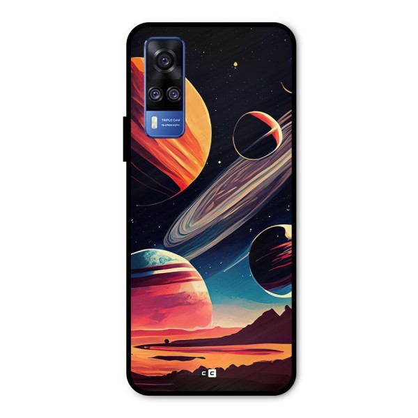 Space Planets Metal Back Case for Vivo Y51A