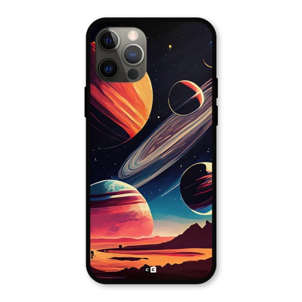 Space Planets Metal Back Case for iPhone 12 Pro