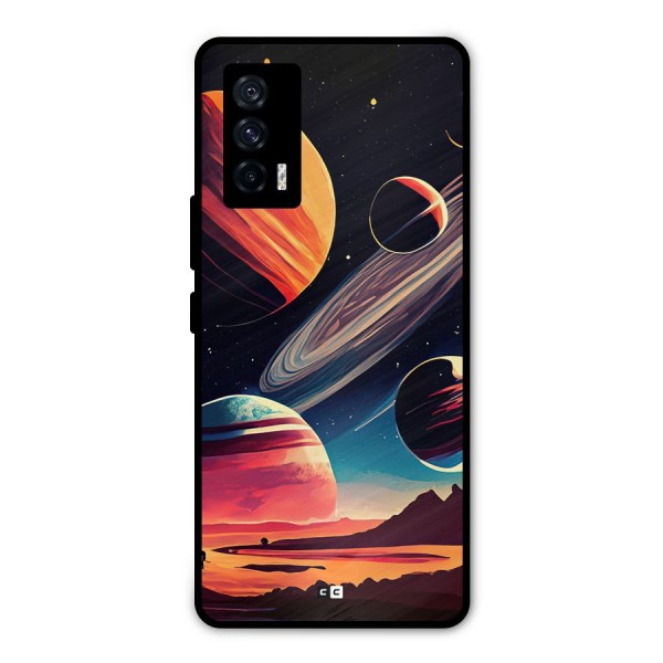 Space Planets Metal Back Case for iQOO 7 5G
