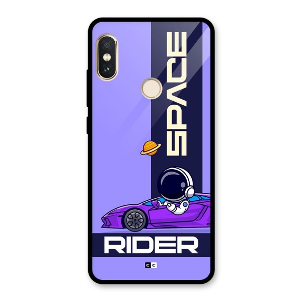 Space RIder Glass Back Case for Redmi Note 5 Pro