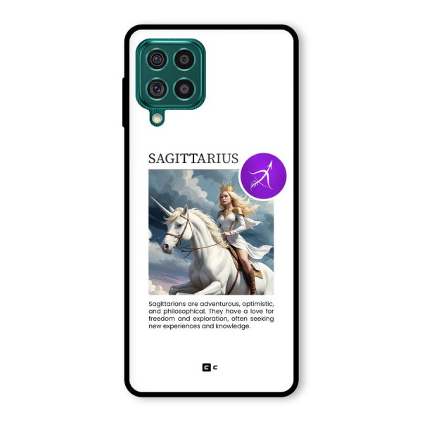 Sparkling Sagittarius Glass Back Case for Galaxy F62
