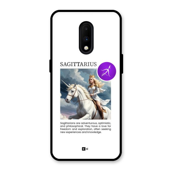 Sparkling Sagittarius Glass Back Case for OnePlus 7