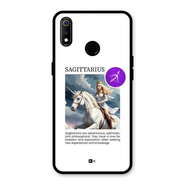Sparkling Sagittarius Glass Back Case for Realme 3