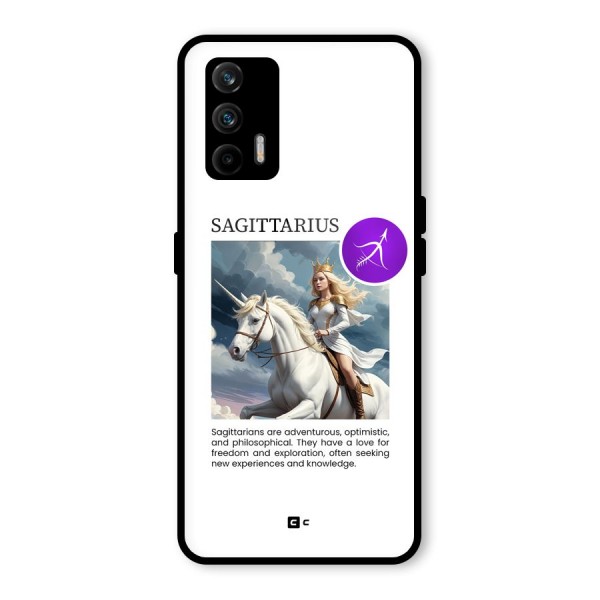 Sparkling Sagittarius Glass Back Case for Realme X7 Max