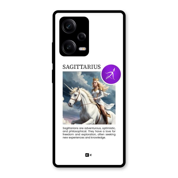 Sparkling Sagittarius Glass Back Case for Redmi Note 12 Pro