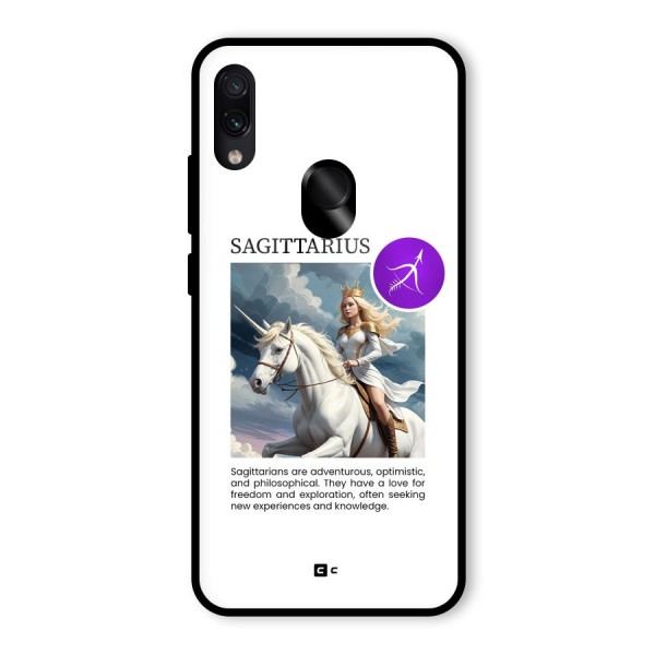 Sparkling Sagittarius Glass Back Case for Redmi Note 7S