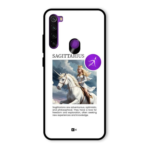 Sparkling Sagittarius Glass Back Case for Redmi Note 8