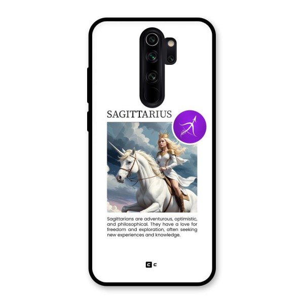 Sparkling Sagittarius Glass Back Case for Redmi Note 8 Pro