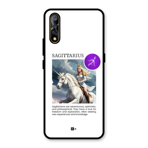 Sparkling Sagittarius Glass Back Case for Vivo S1