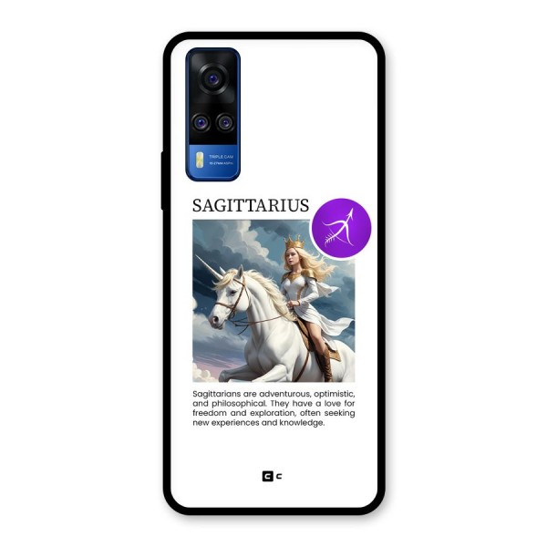 Sparkling Sagittarius Glass Back Case for Vivo Y51