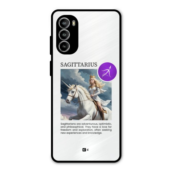 Sparkling Sagittarius Metal Back Case for Moto G82