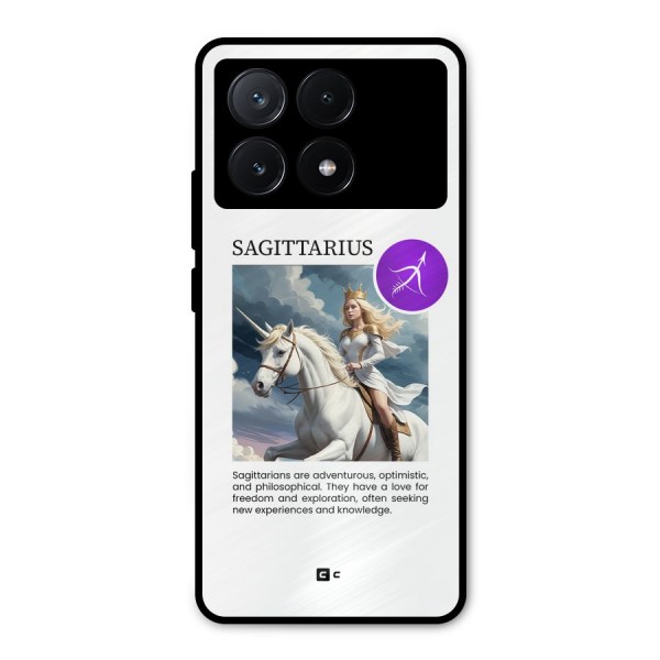 Sparkling Sagittarius Metal Back Case for Poco X6 Pro