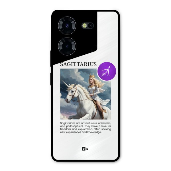 Sparkling Sagittarius Metal Back Case for Tecno Pova 5 Pro 5G