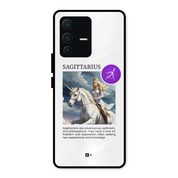 Sparkling Sagittarius Metal Back Case for Vivo V23 5G