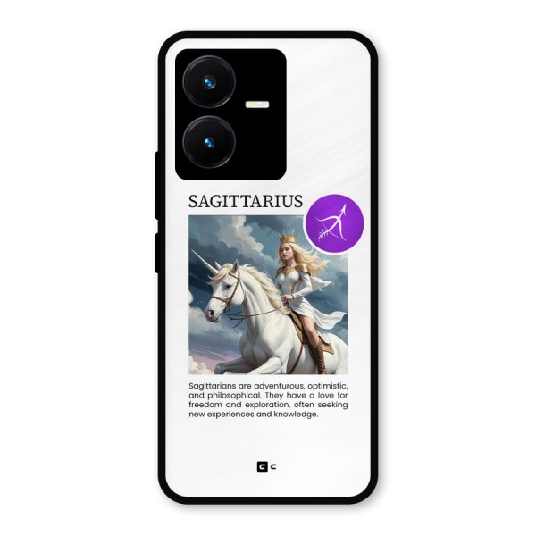 Sparkling Sagittarius Metal Back Case for Vivo Y22