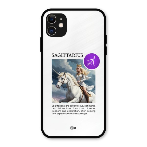 Sparkling Sagittarius Metal Back Case for iPhone 11