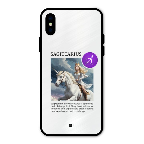 Sparkling Sagittarius Metal Back Case for iPhone XS