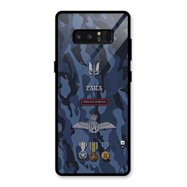 Special Forces Badge Glass Back Case for Galaxy Note 8