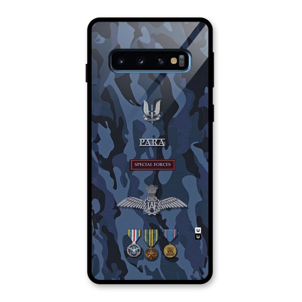 Special Forces Badge Glass Back Case for Galaxy S10