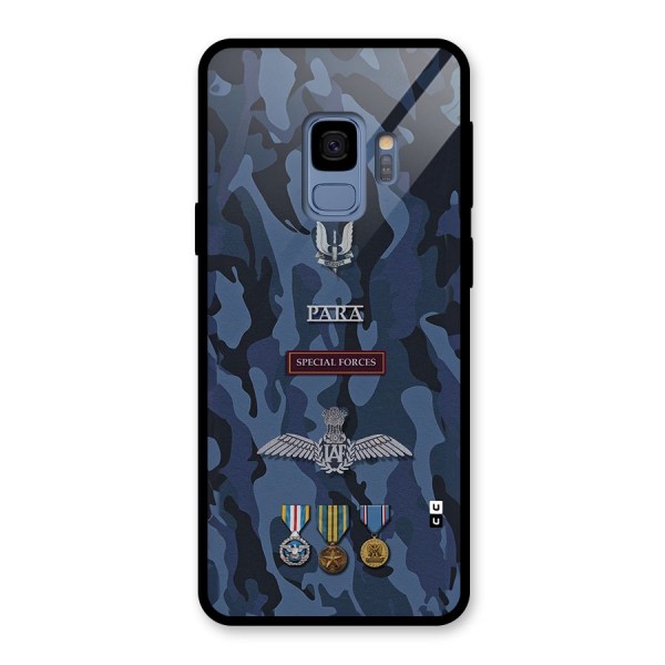 Special Forces Badge Glass Back Case for Galaxy S9