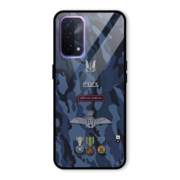 Special Forces Badge Glass Back Case for Oppo A74 5G