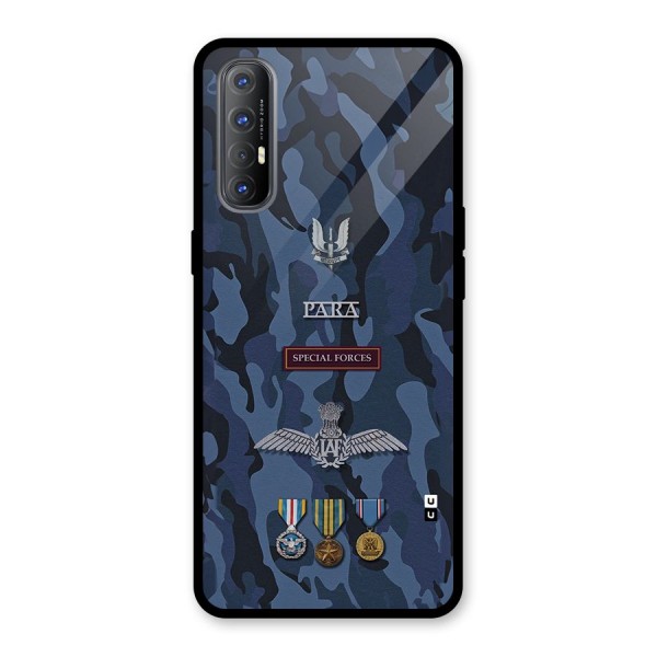 Special Forces Badge Glass Back Case for Oppo Reno3 Pro