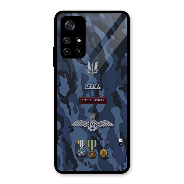 Special Forces Badge Glass Back Case for Poco M4 Pro 5G