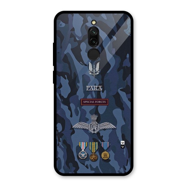 Special Forces Badge Glass Back Case for Redmi 8