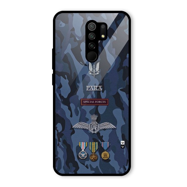 Special Forces Badge Glass Back Case for Redmi 9 Prime