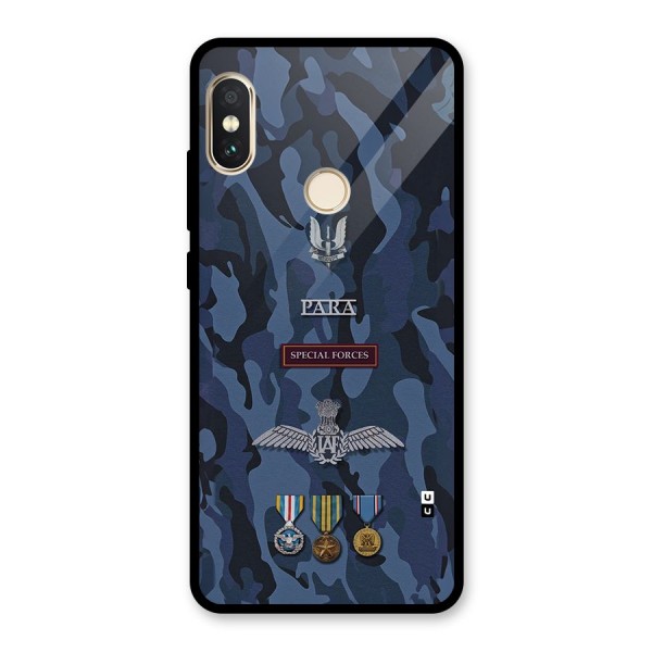 Special Forces Badge Glass Back Case for Redmi Note 5 Pro