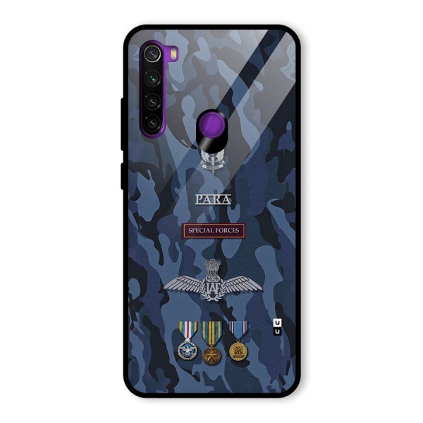 Special Forces Badge Glass Back Case for Redmi Note 8