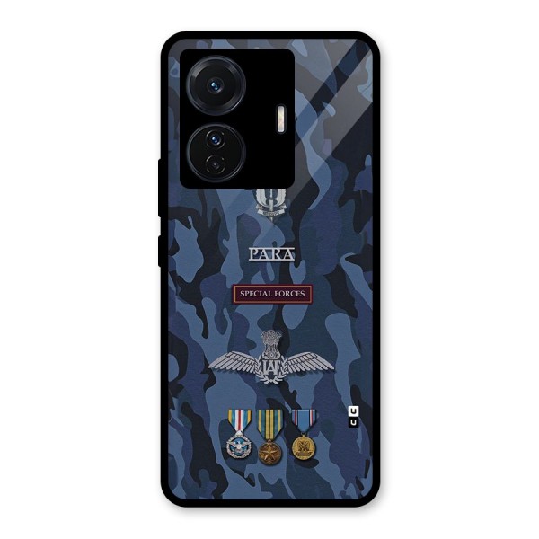 Special Forces Badge Glass Back Case for Vivo T1 Pro