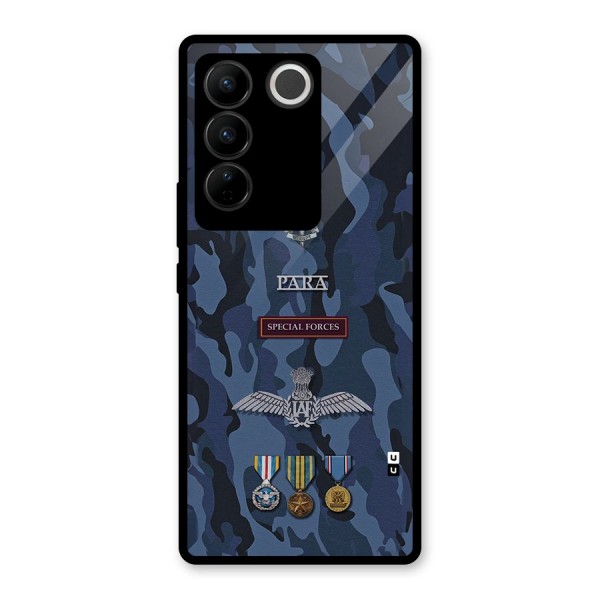 Special Forces Badge Glass Back Case for Vivo V27