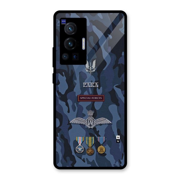 Special Forces Badge Glass Back Case for Vivo X70 Pro