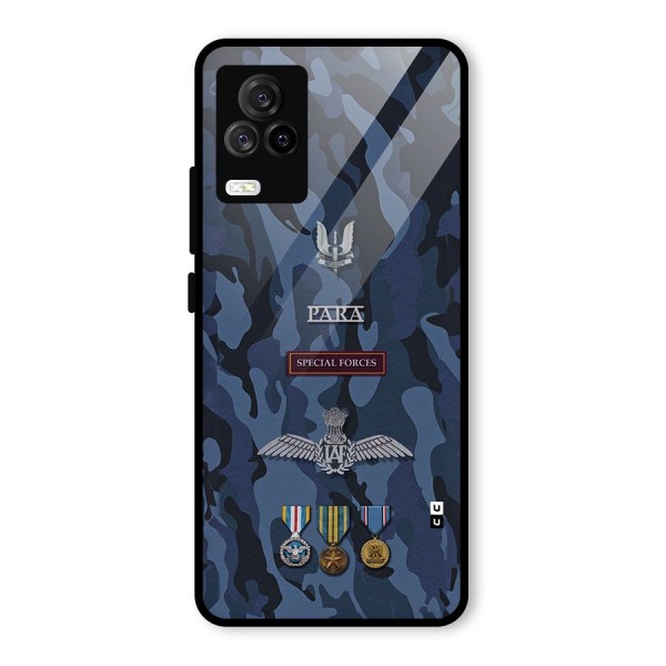 Special Forces Badge Glass Back Case for Vivo iQOO 7 Legend 5G