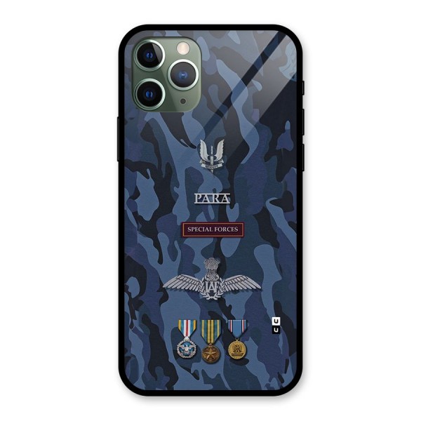 Special Forces Badge Glass Back Case for iPhone 11 Pro