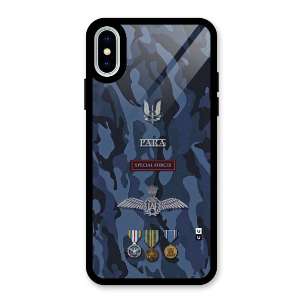 Special Forces Badge Glass Back Case for iPhone X